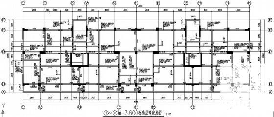 11层框架抗震墙商住楼结构CAD施工图纸(基础梁配筋) - 2