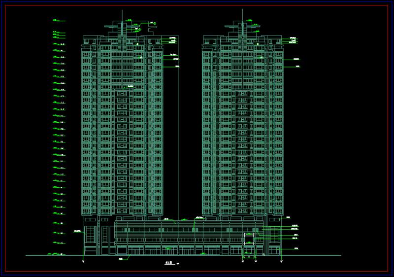 [高层商住楼建筑设计方案（框架核心筒结构） - 1