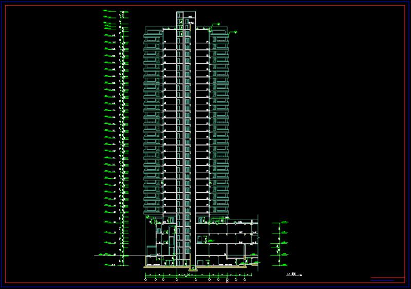 [高层商住楼建筑设计方案（框架核心筒结构） - 2