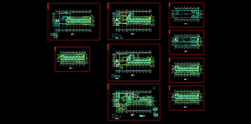 多层度假酒店建筑CAD施工图纸（框架结构）精 - 5
