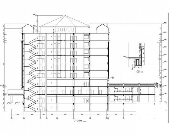 9层酒店建筑施工CAD图纸（欧陆风格）(节点详图) - 2