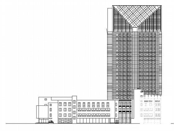 高层框架筒体结构五星级酒店建筑施工CAD图纸 - 1