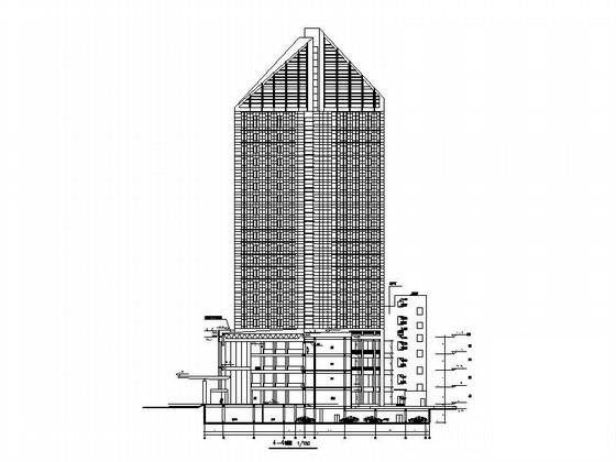 高层框架筒体结构五星级酒店建筑施工CAD图纸 - 2