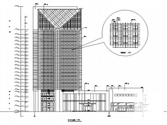 高层框架筒体结构五星级酒店建筑施工CAD图纸 - 5