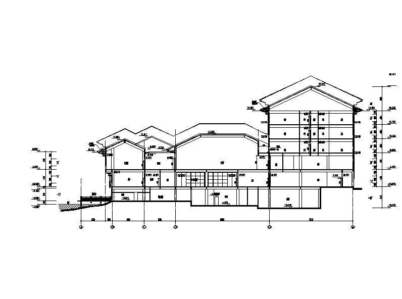 高层新中式风格高级滨湖旅店建筑施工CAD图纸(钢筋混凝土结构) - 2