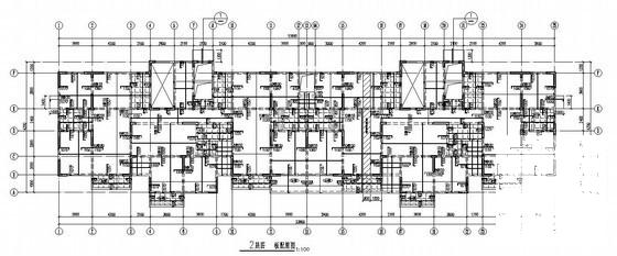17层筏板基础剪力墙住宅楼结构CAD施工图纸(平面布置图) - 1