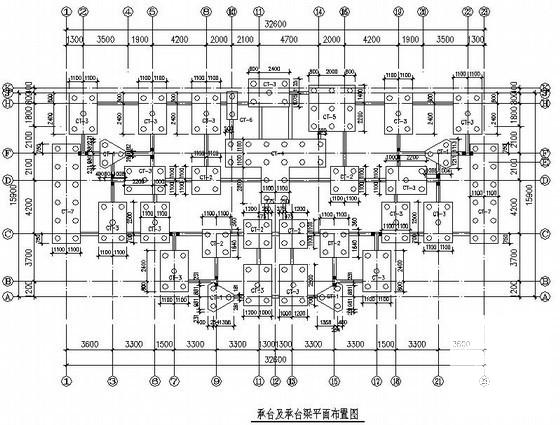 18层桩基础剪力墙结构住宅楼结构CAD施工图纸（6度抗震）(平面布置图) - 2