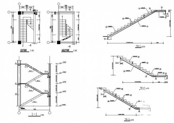 3层柱下独立基础框架结构综合服务中心楼结构CAD施工图纸(平面布置图) - 4