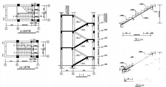 12层桩基础坡屋面框剪结构小高层住宅楼结构CAD施工图纸(墙身大样图) - 4