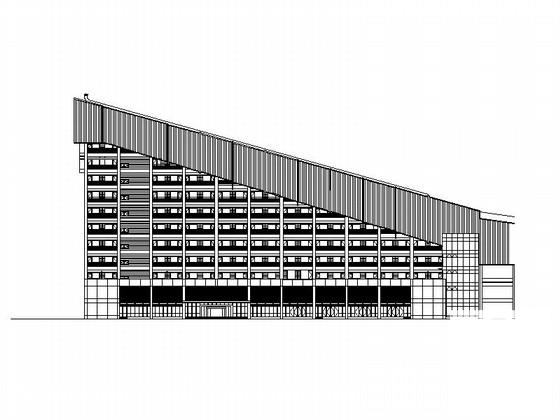 9层滑雪世界配套会议中心建筑施工CAD图纸(现代风格) - 1