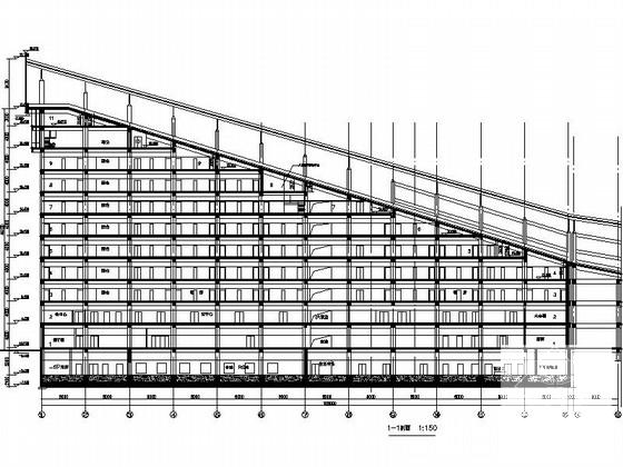 9层滑雪世界配套会议中心建筑施工CAD图纸(现代风格) - 2