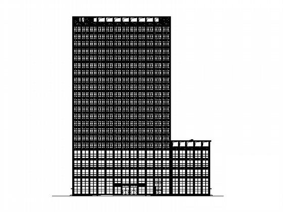 一类高层现代风格酒店设计CAD施工图纸（效果图纸） - 1