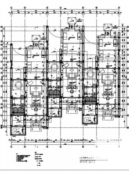 框架结构知名酒店中式花园度假别墅CAD施工图纸(非机动车停车位) - 3