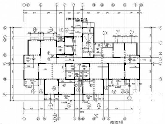 26层剪力墙结构住宅楼结构CAD施工图纸（7度抗震）(梁平法配筋图) - 2