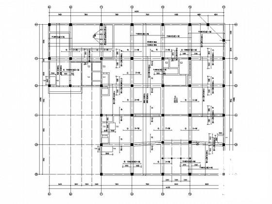6层框剪结构接待站结构CAD施工图纸（筏形基础） - 1