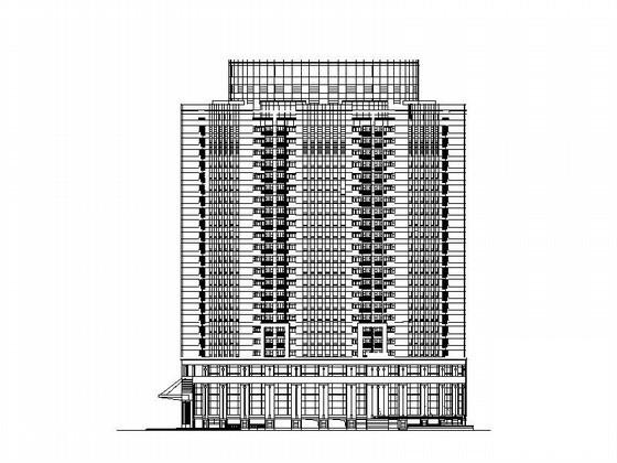 27层圆形酒店建筑方案设计图纸(平面图) - 1