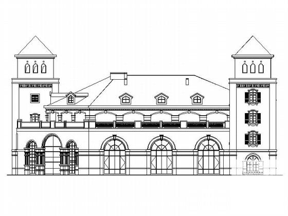 3层欧式风格酒店建筑施工CAD图纸（欧陆风格）(卫生间详图) - 1
