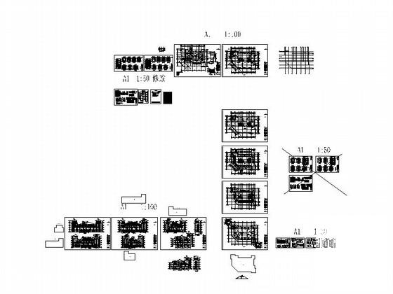 3层欧式风格酒店建筑施工CAD图纸（欧陆风格）(卫生间详图) - 4