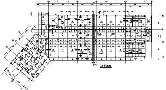5层框架结构酒店客房结构CAD施工图纸（桩基础坡屋面3#楼） - 1