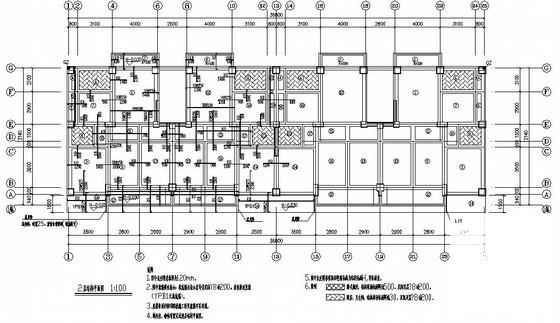 底层框架－抗震墙砌体住宅楼结构CAD施工图纸 - 2