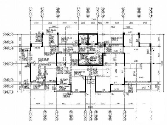 18层桩基础剪力墙结构住宅楼结构CAD施工图纸 - 2