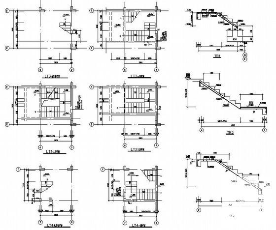 3层独立基础异形柱结构别墅结构CAD施工图纸(地下室底板) - 4