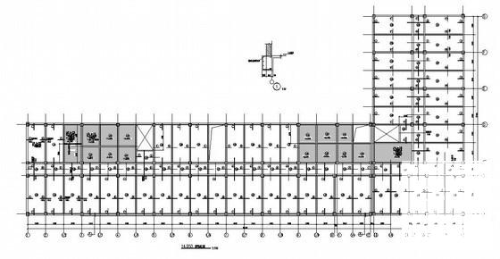 6层L型桩基础框架结构宿舍楼结构CAD施工图纸 - 1