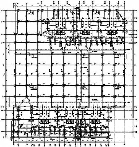 17层人防地下室框架剪力墙结构住宅楼结构CAD施工图纸（桩基础） - 2