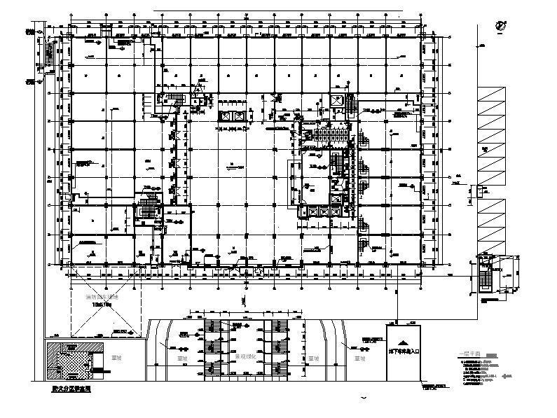 高层框架结构塔式酒店建筑CAD施工图纸 - 3