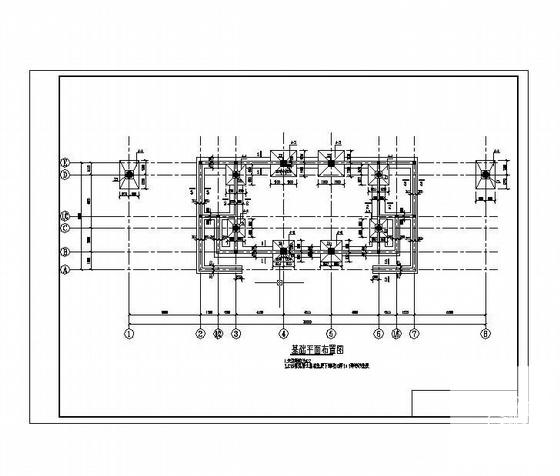 校区钢结构独立基础看台结构CAD施工图纸 - 1