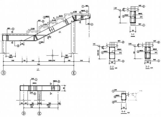 校区钢结构独立基础看台结构CAD施工图纸 - 3