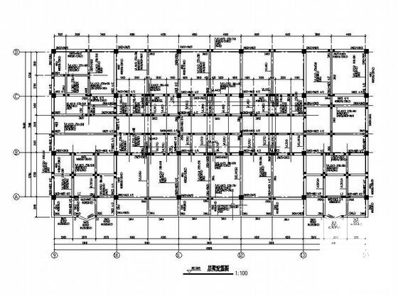 153.68米框架结构综合性办公楼结构CAD施工图纸(地下室平面图) - 2