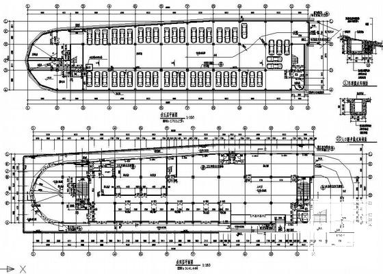 4层框架结构劳务市场建筑结构CAD施工图纸 - 1