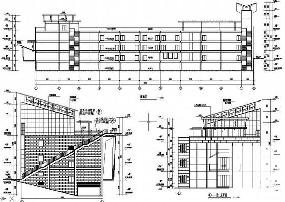 4层框架结构劳务市场建筑结构CAD施工图纸 - 2