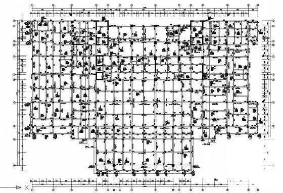 24层框剪结构五星级酒店结构CAD施工图纸(平面布置) - 1