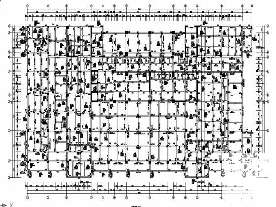 24层框剪结构五星级酒店结构CAD施工图纸(平面布置) - 3