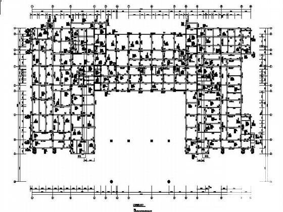 24层框剪结构五星级酒店结构CAD施工图纸(平面布置) - 4