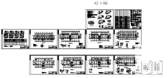 4层框架结构宿舍楼结构CAD施工图纸（独立基础） - 4