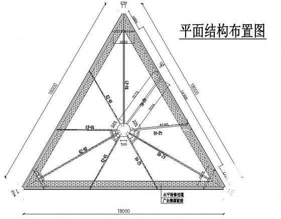 钢结构三面广告牌结构CAD施工图纸（单立柱广告牌） - 4