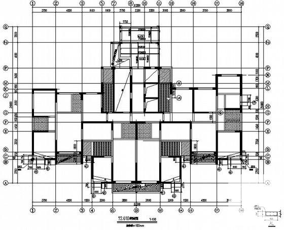 地上33层地下1层剪力墙住宅楼结构CAD施工图纸（筏型基础） - 2