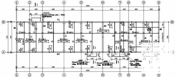 污水处理厂加药加氯间结构CAD施工图纸（条形基础） - 2
