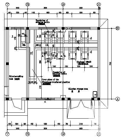 污水处理厂加药加氯间结构CAD施工图纸（条形基础） - 3