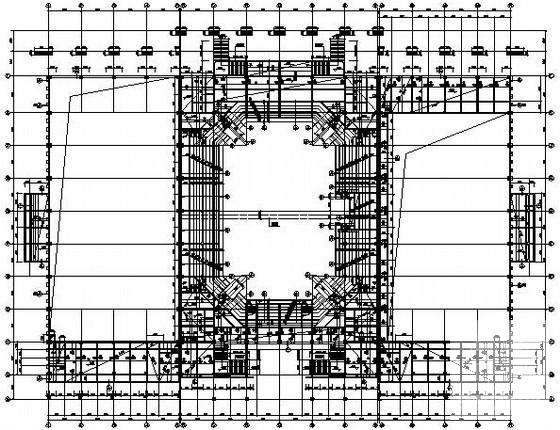 框架结构体育中心结构CAD施工图纸（屋面网架） - 2