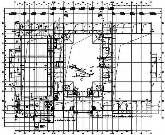 框架结构体育中心结构CAD施工图纸（屋面网架） - 3