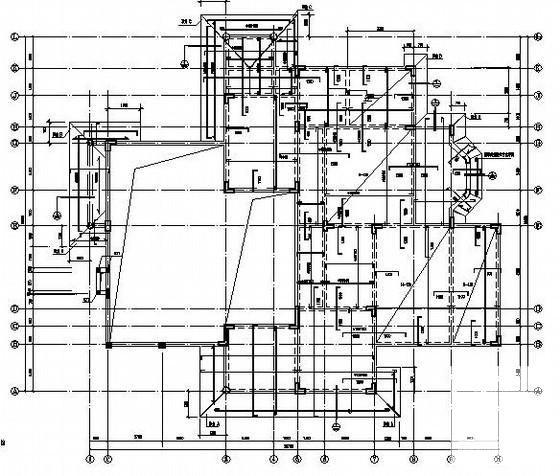 异型柱框架结构别墅结构CAD施工图纸（2层、独立基础） - 3