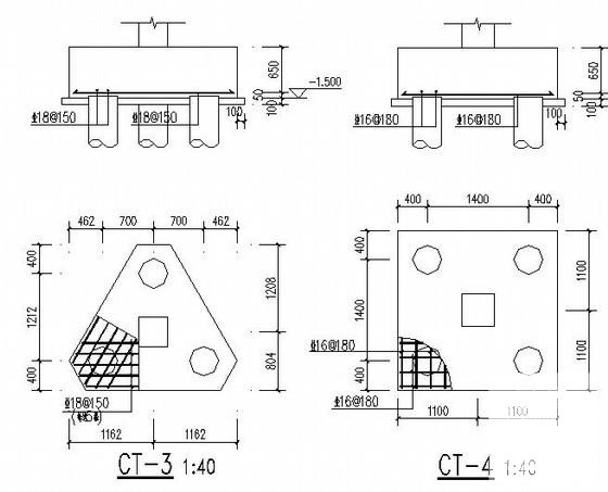 多层底框抗震墙住宅楼结构CAD施工图纸（桩基础）(梁平法配筋图) - 4