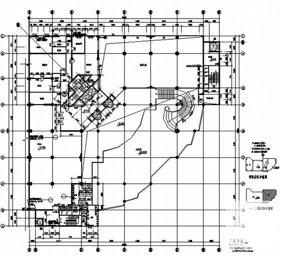 框架结构高档16层酒店办公综合楼建筑施工CAD图纸 - 2