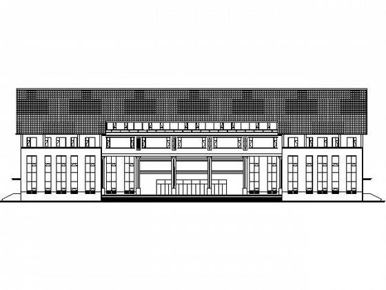 4层U型中式酒店建筑施工CAD图纸 - 1