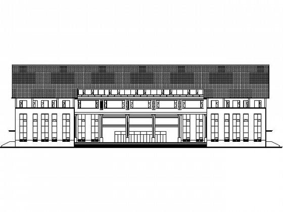 4层U型中式酒店建筑施工CAD图纸 - 1