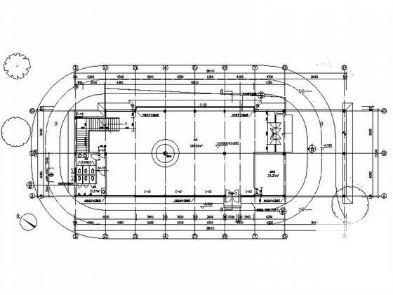 玄武湖国际大酒店2层接待中心建筑施工CAD图纸 - 3